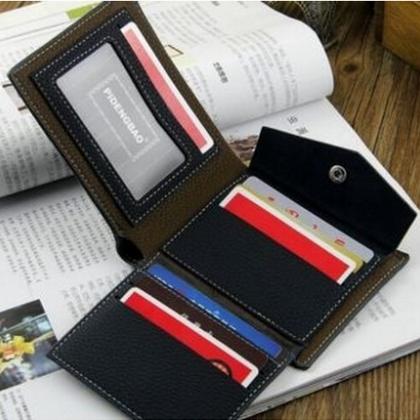Mens Stylish Leather Wallet Card Clutch Cente..