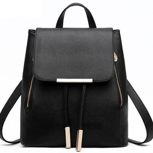 Black Leather Backpack Wit..